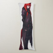 Mooie anime rode wolf lichaamskussen (Voorkant Verticaal)