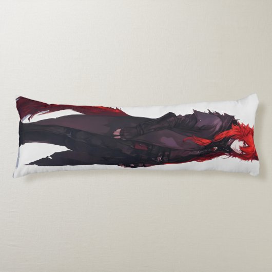 Mooie anime rode wolf lichaamskussen (Voorkant)