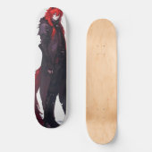 Mooie anime rode wolf persoonlijk skateboard (Voorkant)