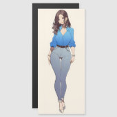 Mooie anime vrouw (Voorkant / Achterkant)