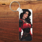 Mooie Anime Vrouw Fantasie Sleutelhanger (Voorkant)