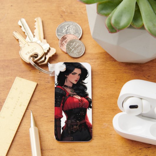 Mooie Anime Vrouw Fantasie Sleutelhanger (Bureau)