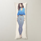 Mooie anime vrouw lichaamskussen (Achterkant (Verticaal))