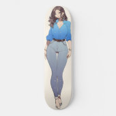 Mooie anime vrouw persoonlijk skateboard (Voorkant)