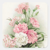 Mooie  anjers bloem sticker (Voorkant)