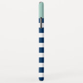 Mooie ankerinitialen in trendy mint marine strepen Case-Mate iPhone case (Achterkant/rechts)