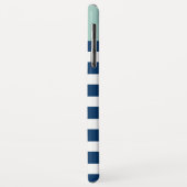 Mooie ankerinitialen in trendy mint marine strepen Case-Mate iPhone case (Achterkant/links)
