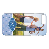Mooie ankerpatroon | jouw foto & monogram Case-Mate iPhone case (Achterkant (Horizontaal))