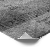 Mooie antiek blauw roos schildermuziek poster (Hoek)