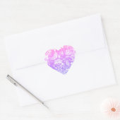Mooie antiek bloem hart sticker (Envelop)