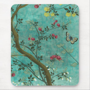 Mooie  antiek bloesem-vlinders muismat