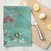 Mooie  antiek bloesem-vlinders theedoek (Quarter Fold)