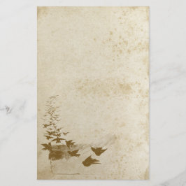 Mooie Antiek gevlekte vogel stationery papier