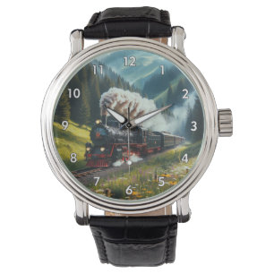 Mooie Antiek stoomlocomotief Horloge