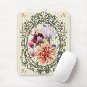 Mooie antieke lijst prachtige bloemen muismat