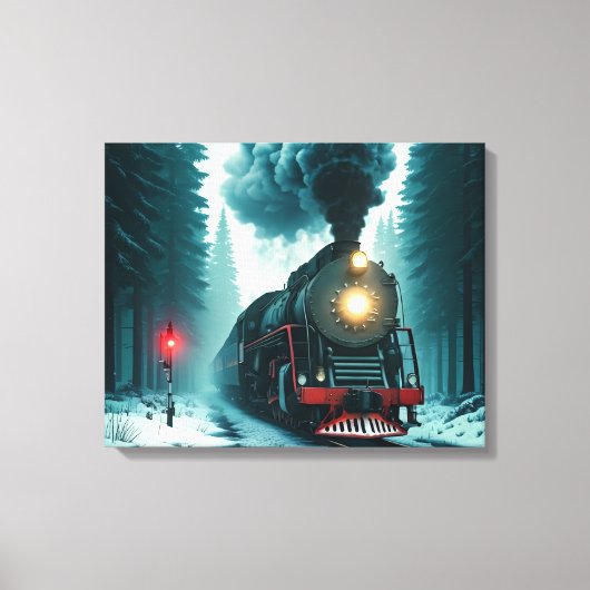 Mooie antieke trein canvas afdruk (Voorkant)