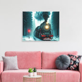 Mooie antieke trein canvas afdruk (Insitu (Woonkamer))