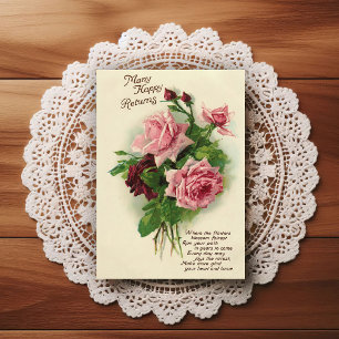 Mooie antieke verjaardagsgroet uit het begin van d briefkaart