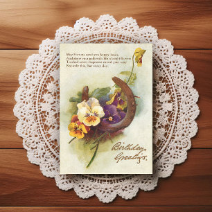 Mooie antieke verjaardagsgroet uit het begin van d briefkaart