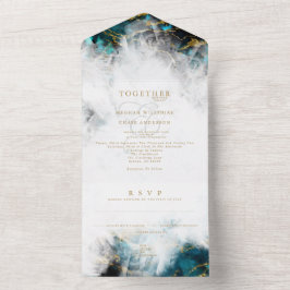 Mooie Apatiet Kristal Geode All In One Uitnodiging