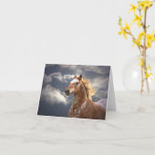 Mooie Appaloosa Note-Kaart Kaart (Gele Bloem)