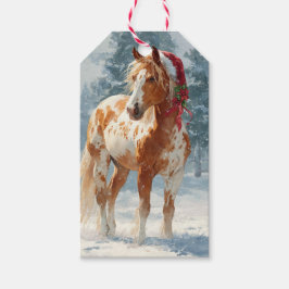 Mooie Appalossa Paard Kerst Cadeautag Cadeaulabel