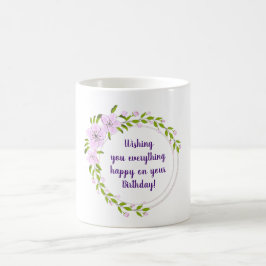 Mooie appelboom bloemen verjaardag Minimalistisch Koffiemok