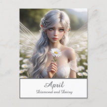 Mooie April Fairy in Daisies Briefkaart
