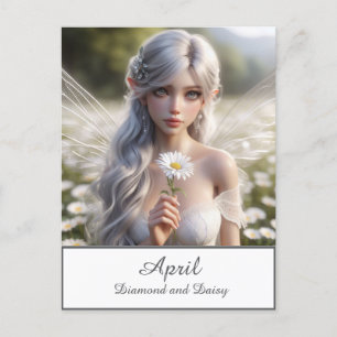 Mooie April Fairy in Daisies Briefkaart