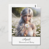 Mooie April Fairy in Daisies Briefkaart (Voorkant / Achterkant)