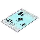 Mooie Aqua Blue Waterverf Galaxy Girl Diary Notitieboek (Linkerzijde)