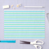 Mooie Aqua en Mintgroene Strepen Tissuepapier (Craft)