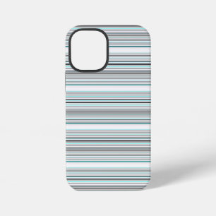 Mooie aqua grijze strepen iPhone 12 mini hoesje