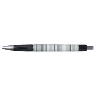 Mooie aqua grijze strepen pen