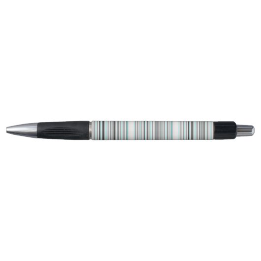 Mooie aqua grijze strepen pen (Voorkant)