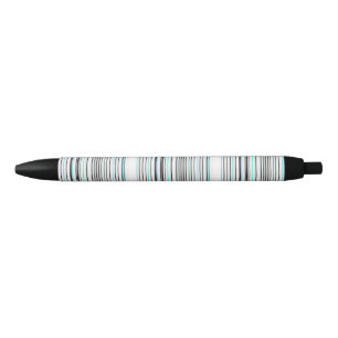 Mooie aqua grijze strepen zwarte inkt pen