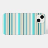Mooie aqua witte strepen Case-Mate iPhone case (Achterkant (horizontaal))