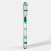 Mooie aqua witte strepen Case-Mate iPhone case (Achterkant / Rechts)