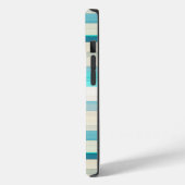 Mooie aqua witte strepen Case-Mate iPhone case (Achterkant / Links)