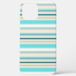 Mooie aqua witte strepen Case-Mate iPhone case