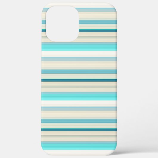 Mooie aqua witte strepen Case-Mate iPhone case (Achterkant)