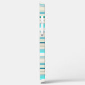 Mooie aqua witte strepen Case-Mate iPhone case (Achterkant / Links)