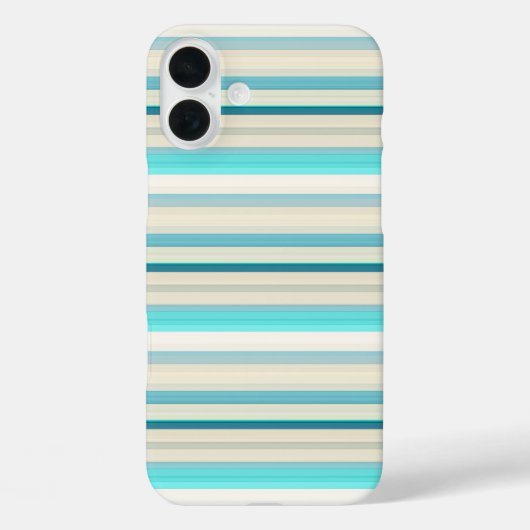 Mooie aqua witte strepen Case-Mate iPhone case (Achterkant)