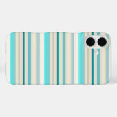 Mooie aqua witte strepen Case-Mate iPhone case (Achterkant (horizontaal))
