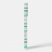 Mooie aqua witte strepen Case-Mate iPhone case (Achterkant / Rechts)