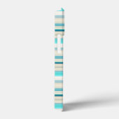 Mooie aqua witte strepen Case-Mate iPhone case (Achterkant / Rechts)