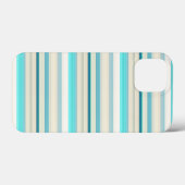 Mooie aqua witte strepen Case-Mate iPhone case (Achterkant (horizontaal))