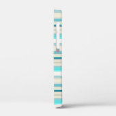 Mooie aqua witte strepen Case-Mate iPhone case (Achterkant / Links)