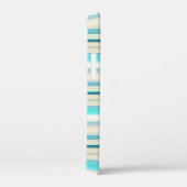 Mooie aqua witte strepen Case-Mate iPhone case (Achterkant / Rechts)