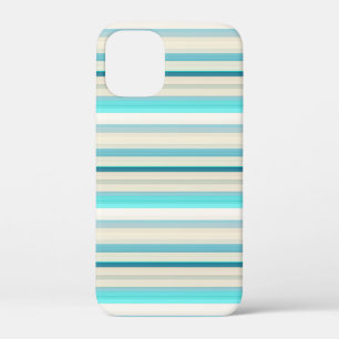 Mooie aqua witte strepen Case-Mate iPhone case